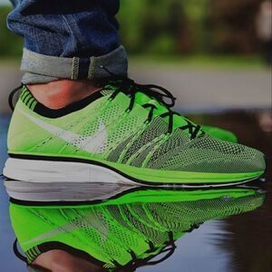 Size 14 - Nike Flyknit Trainer+ Electric Green